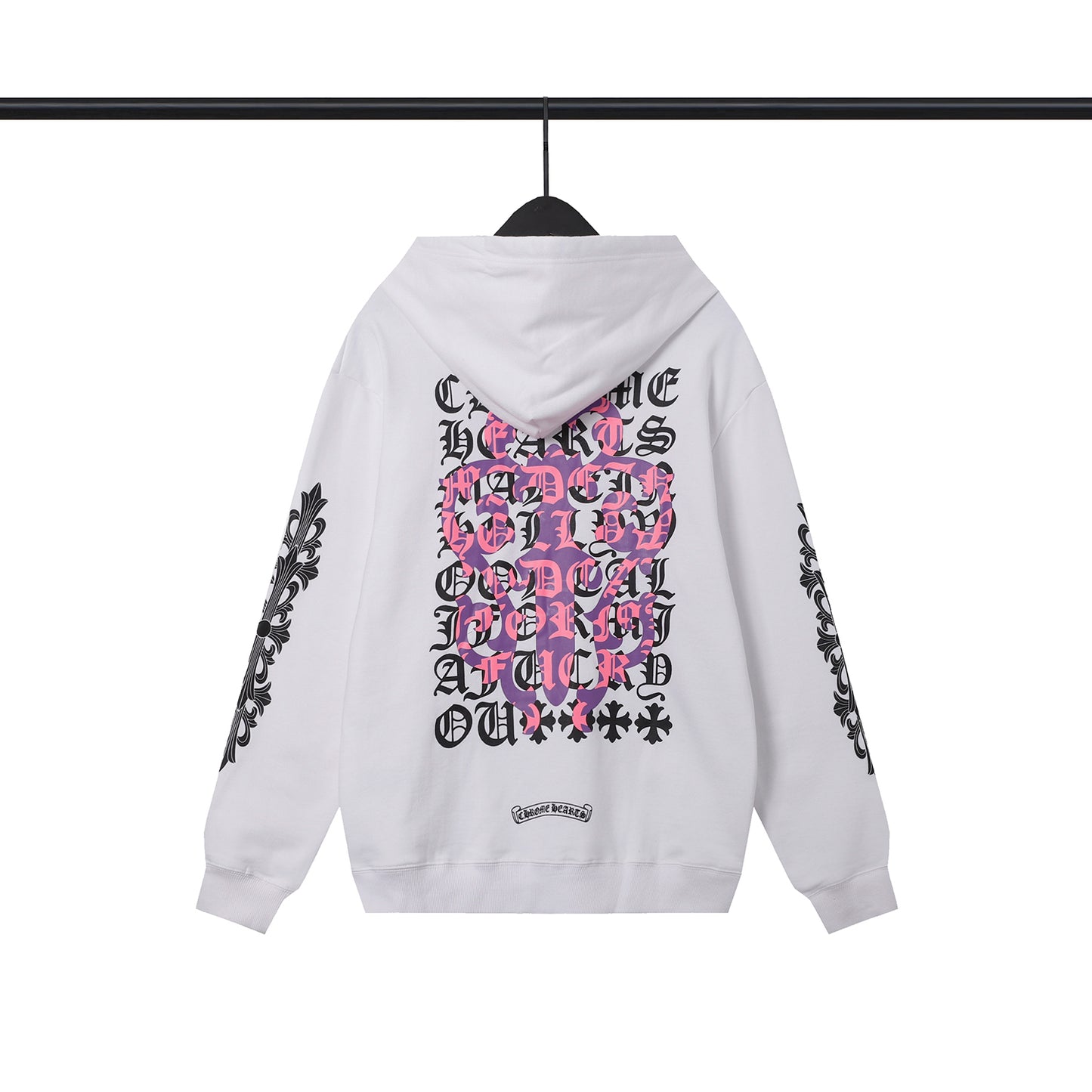 Chrome Hearts Eye Chart Dagger Zip-Up Hoodie